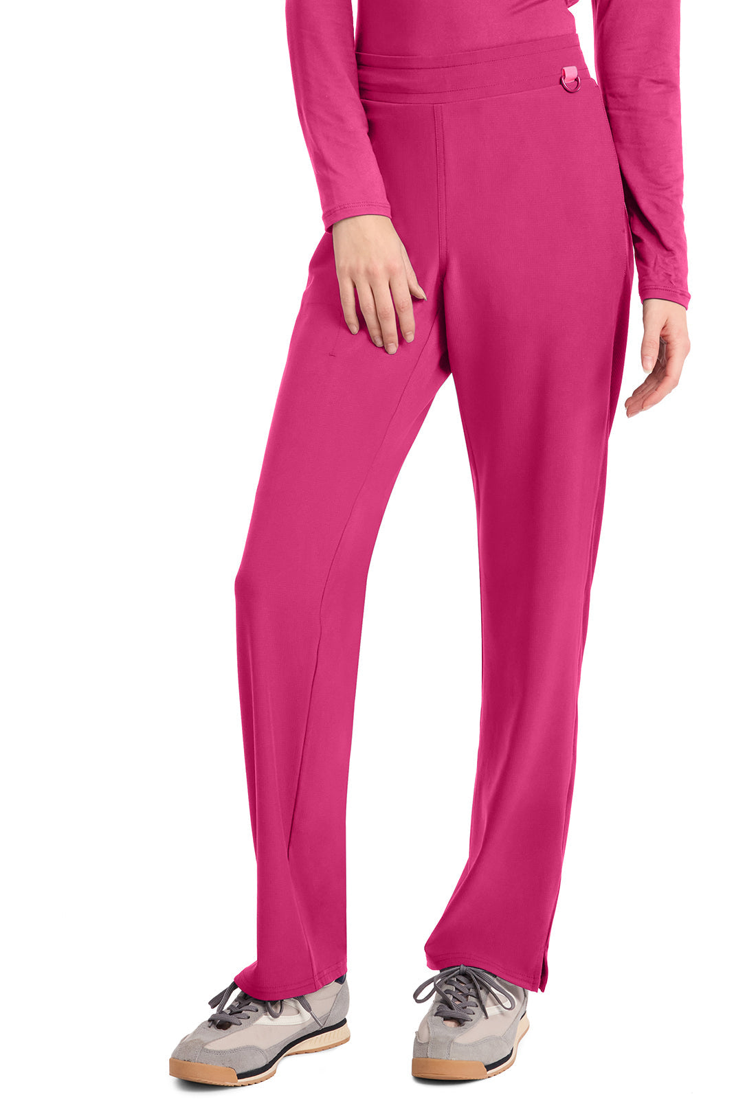 Amp MC103 Women's Straight Leg Pull-On Scrub Pants Pink Power