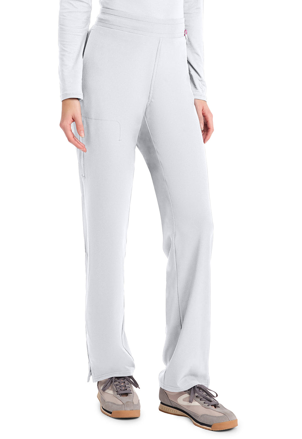 AMP MC103 Women's Straight Leg Pull-On Pants White