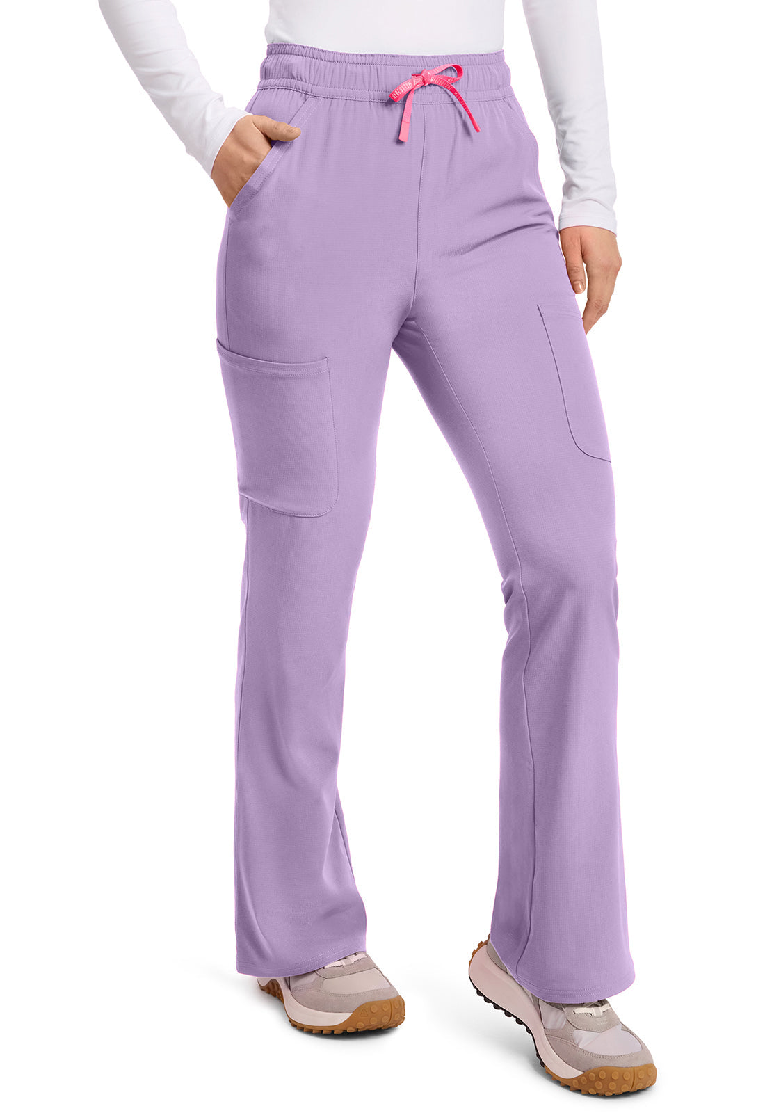 AMP MC104 Women's High Rise 4-Pocket Flare Pants Digital Lavender