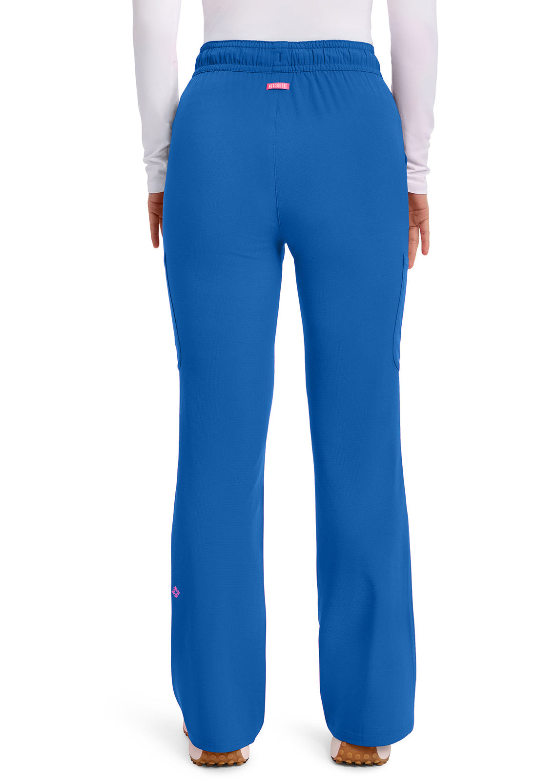 Amp MC104 Women's Women's High Rise 4-Pocket Flare Scrub Pants Royal