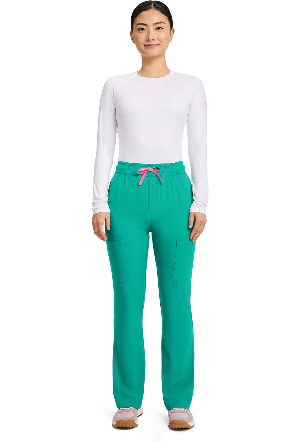 AMP MC104 Women's High Rise 4-Pocket Flare Pants Teal Tonic