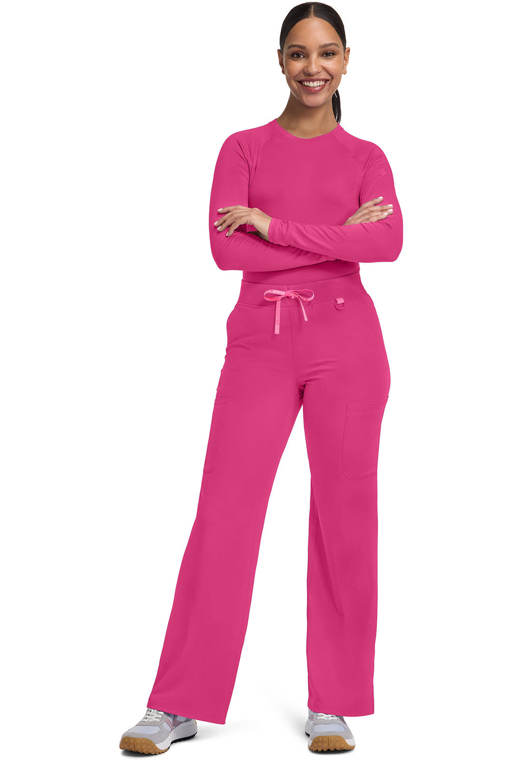 AMP MC109 Wide Leg Pull On Pants Pink Power