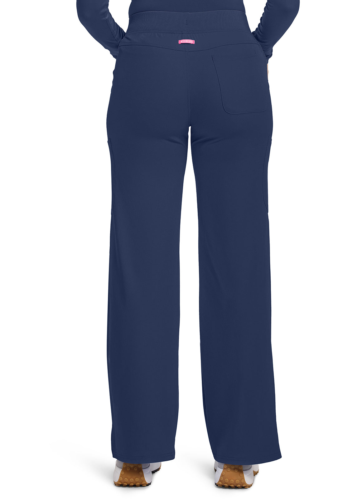Amp MC109 Women's Wide Leg Pull On Scrub Pants Navy