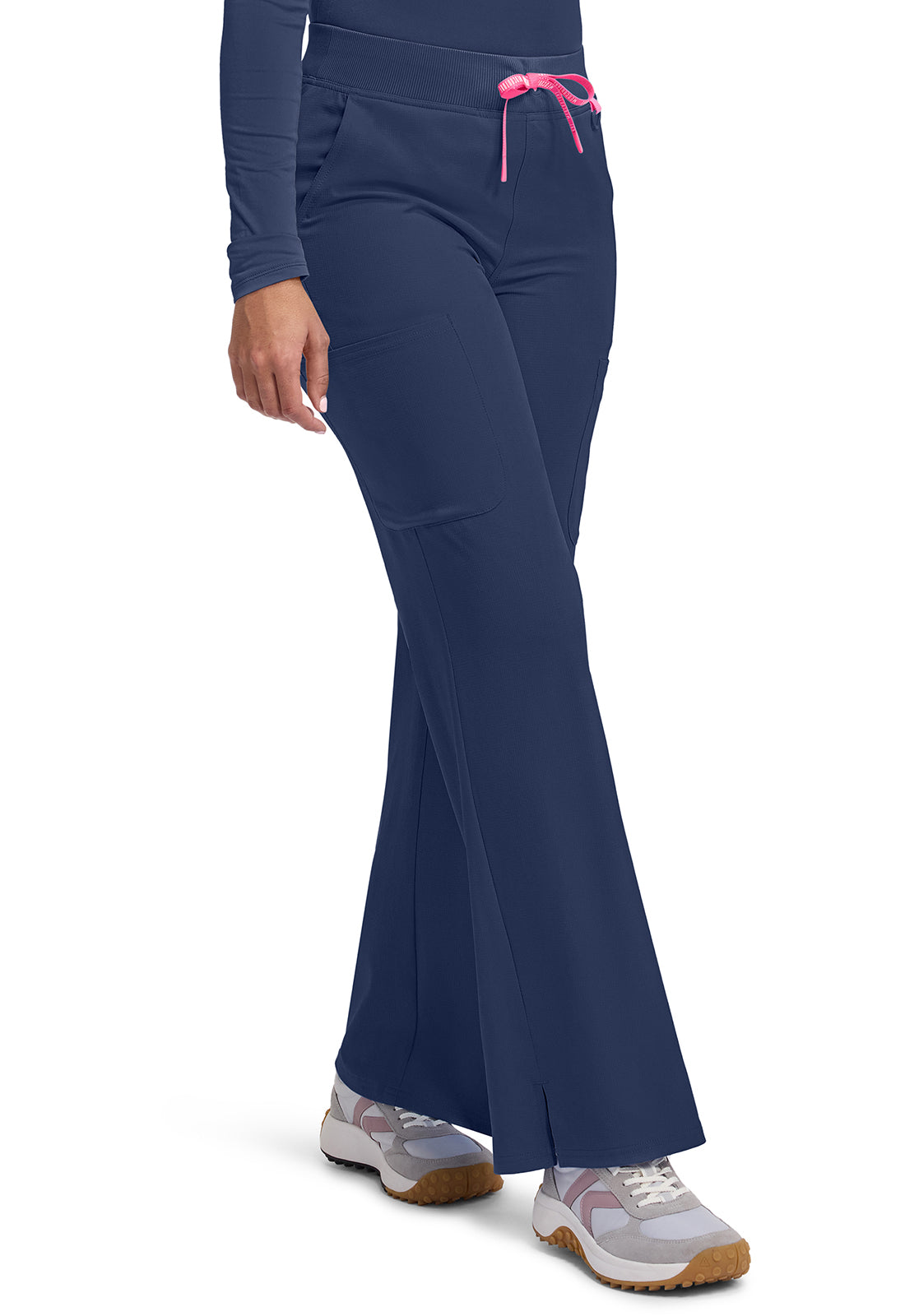 Amp MC109 Women's Wide Leg Pull On Scrub Pants Navy