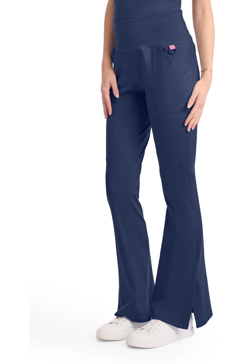 Amp Knit MC150 Women's Flare Leg Yoga Scrub Pants Navy