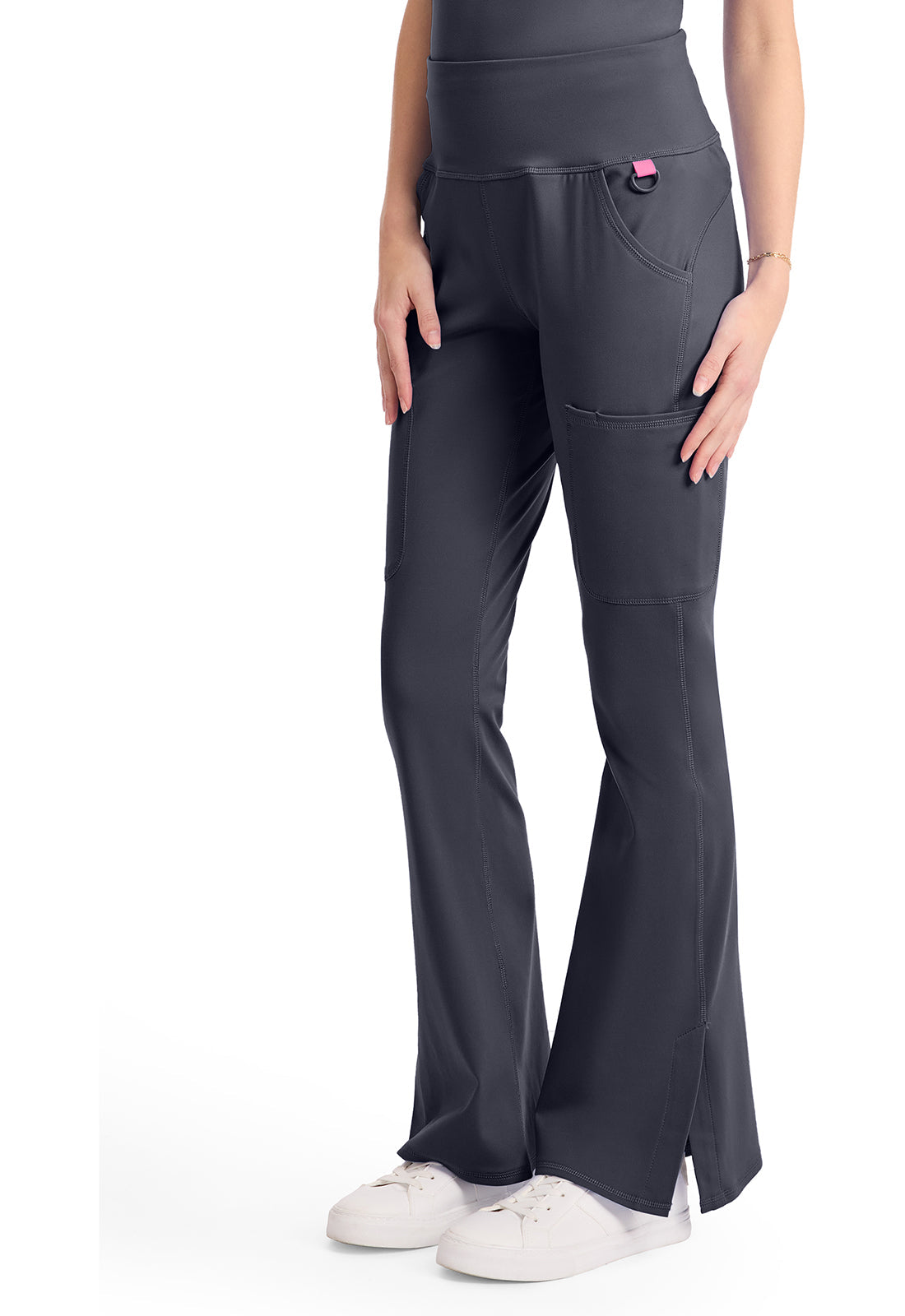 Amp Knit MC150 Women's Flare Leg Yoga Scrub Pants Pewter