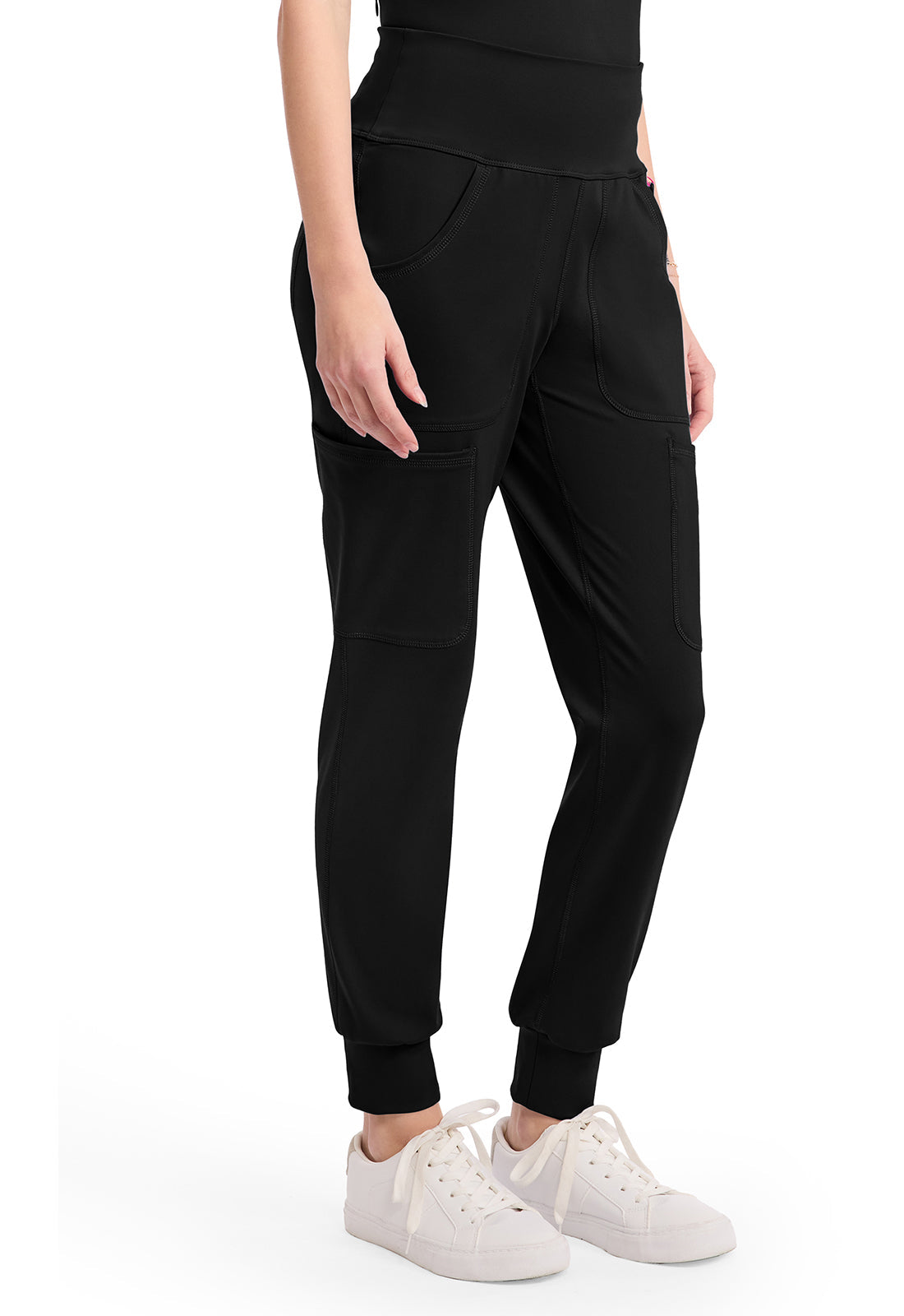 AMP Knit MC152 Wide Waistband Jogger Black