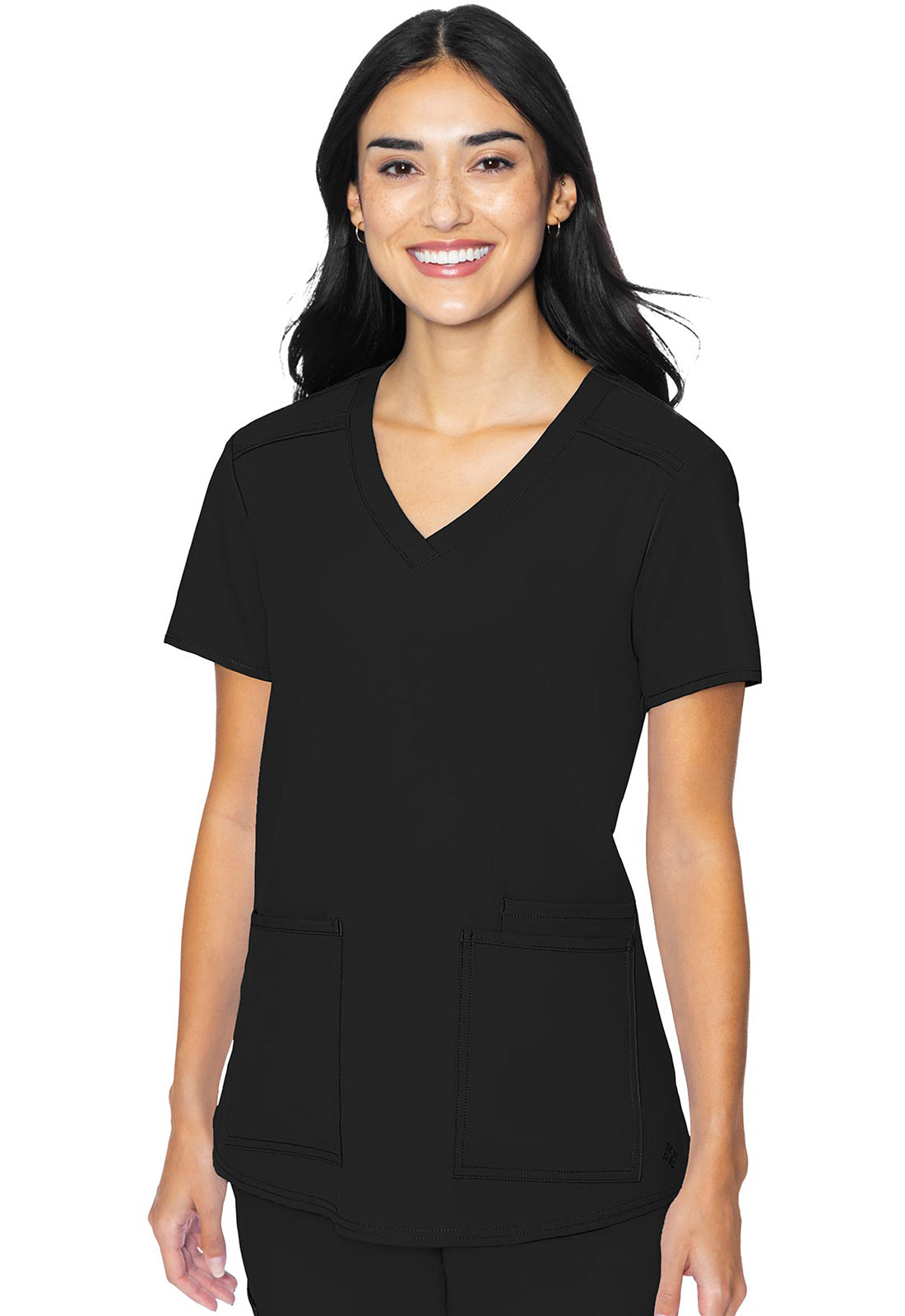 Insight MC2411 Women's 3 Pocket Scrub Top Black