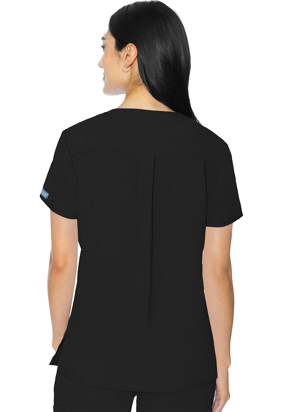 Insight MC2411 3 Pocket Top Black Model Image Back | Med Couture