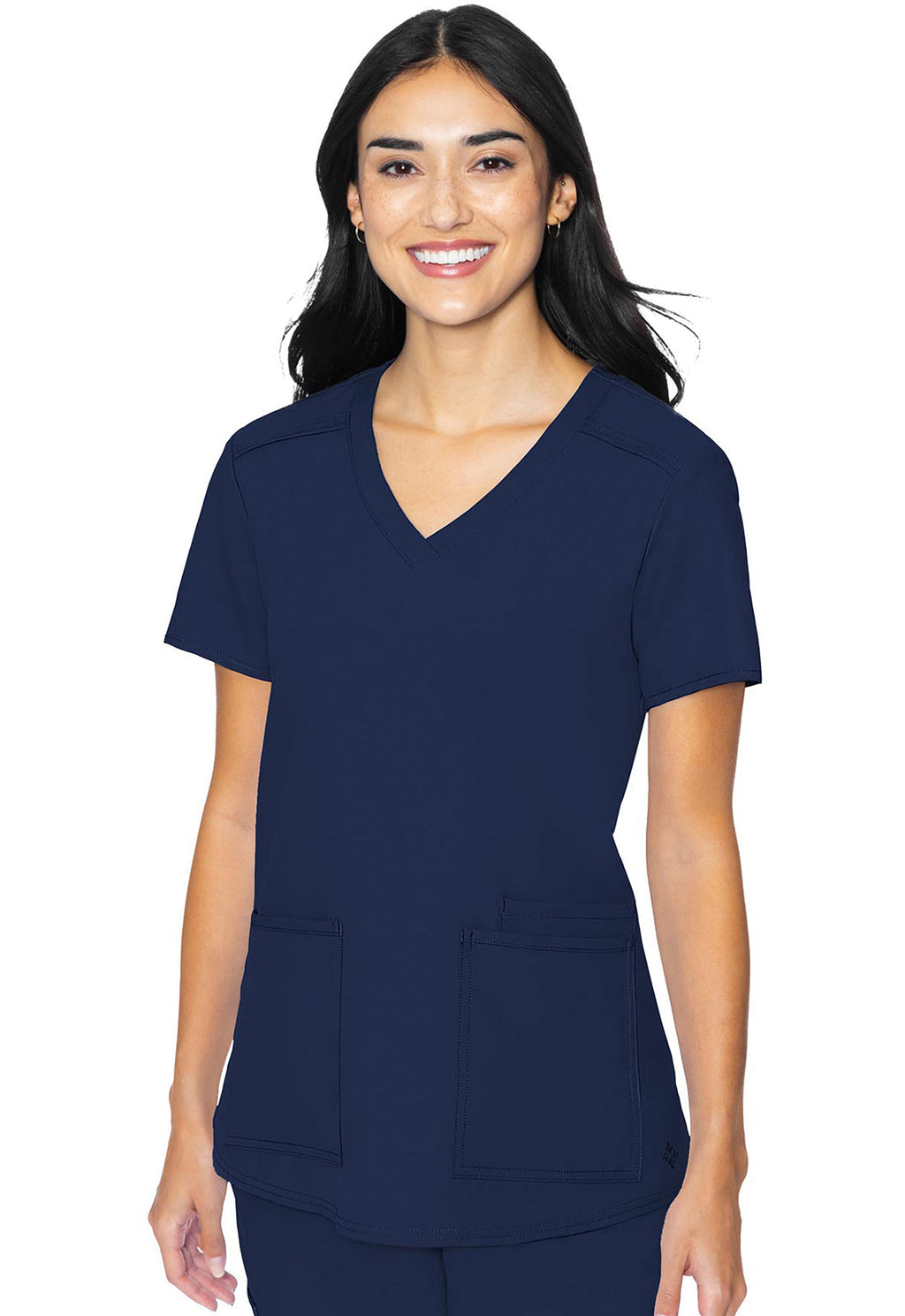 Insight MC2411 Women's 3 Pocket Scrub Top Navy