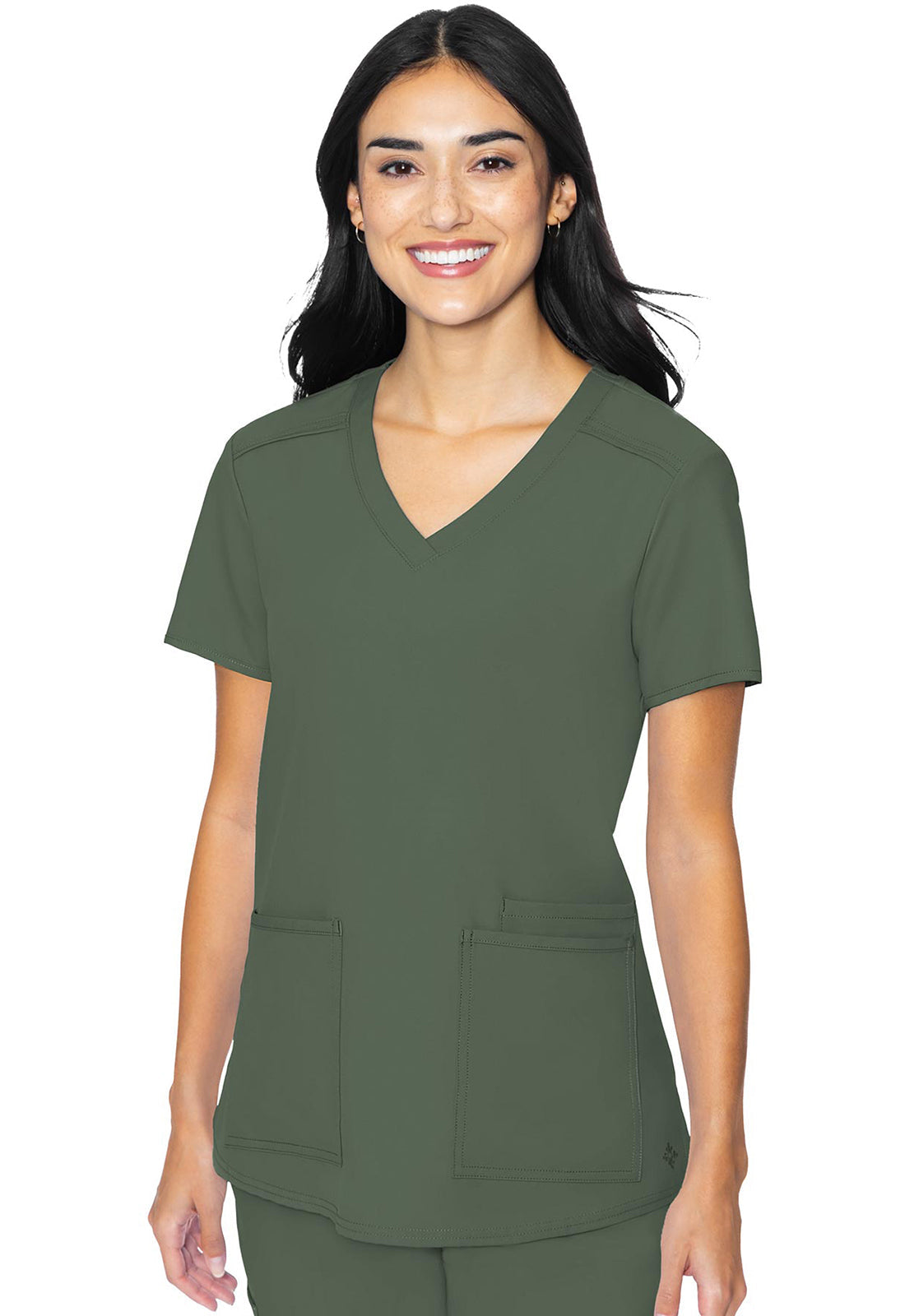 Insight MC2411 Women's 3 Pocket Scrub Top Olive