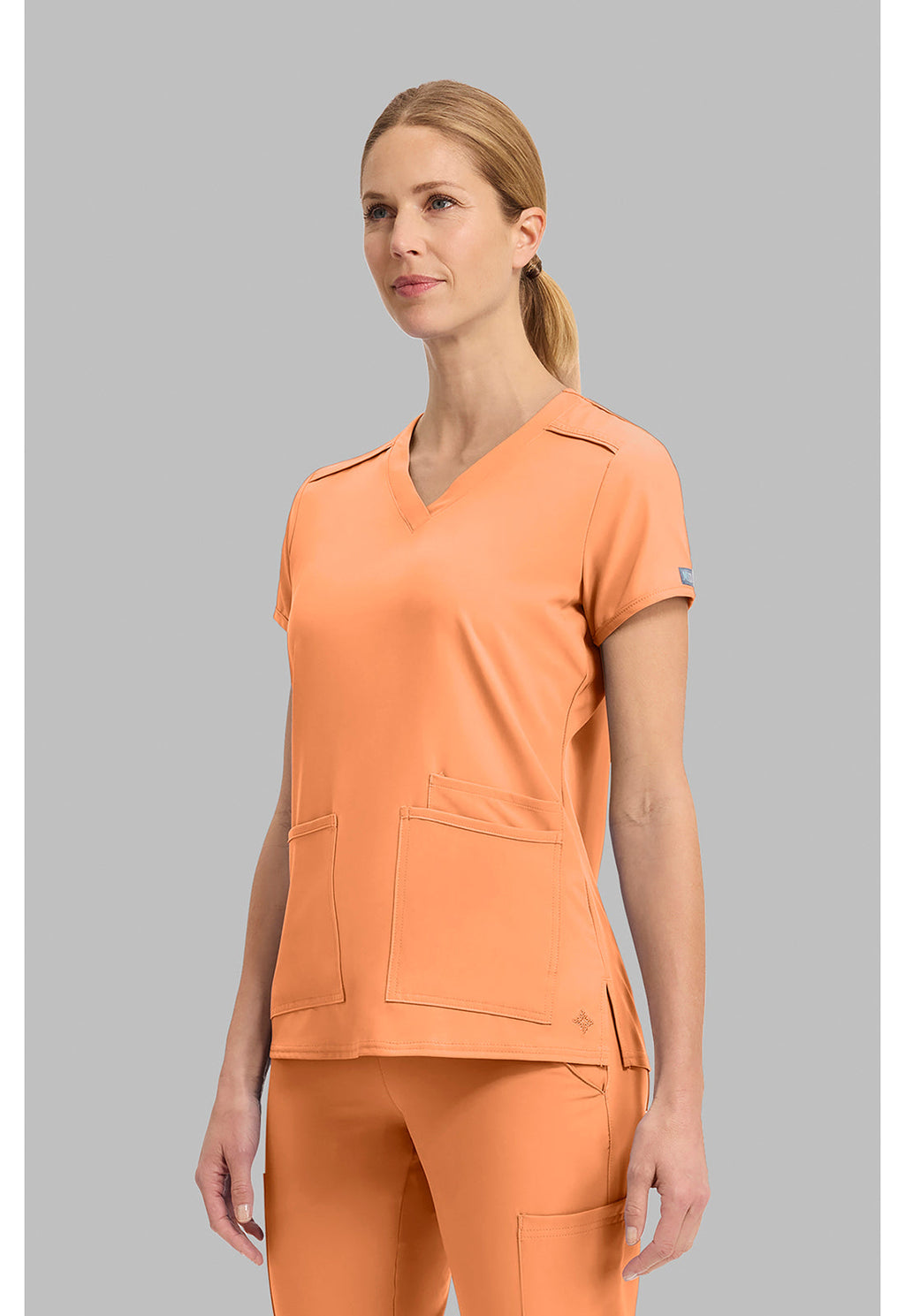 Insight MC2411 Women's 3 Pocket Scrub Top Papa Don'T Peach