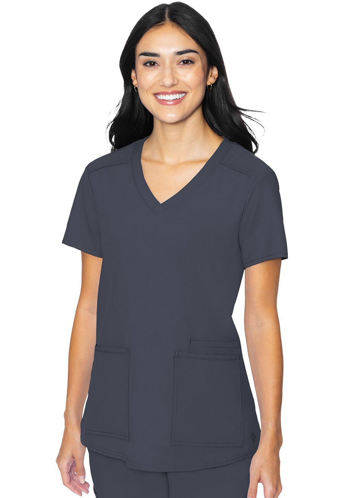 Insight MC2411 Women's 3 Pocket Scrub Top Pewter
