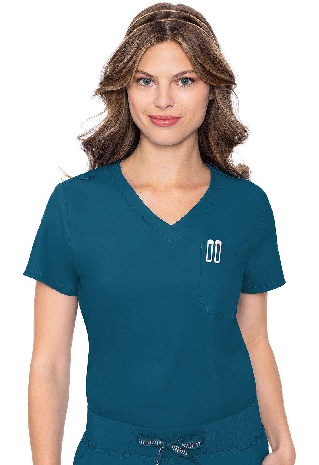 Insight MC2432 Women's One Pocket Tuck-In Scrub Top Caribbean