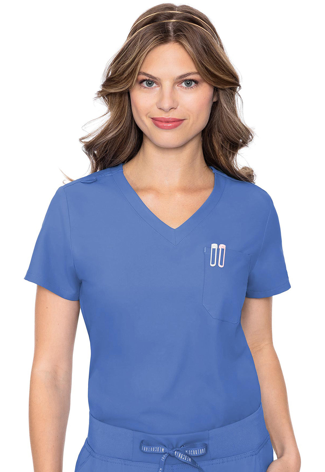 Insight MC2432 Women's One Pocket Tuck-In Scrub Top Ciel