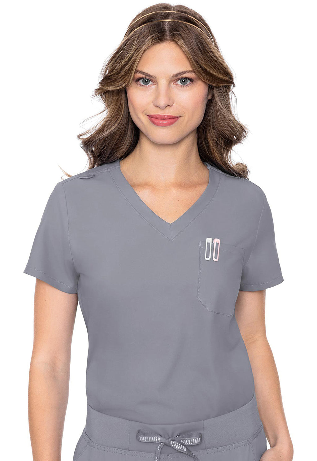 Insight MC2432 Women's One Pocket Tuck-In Scrub Top Cloud