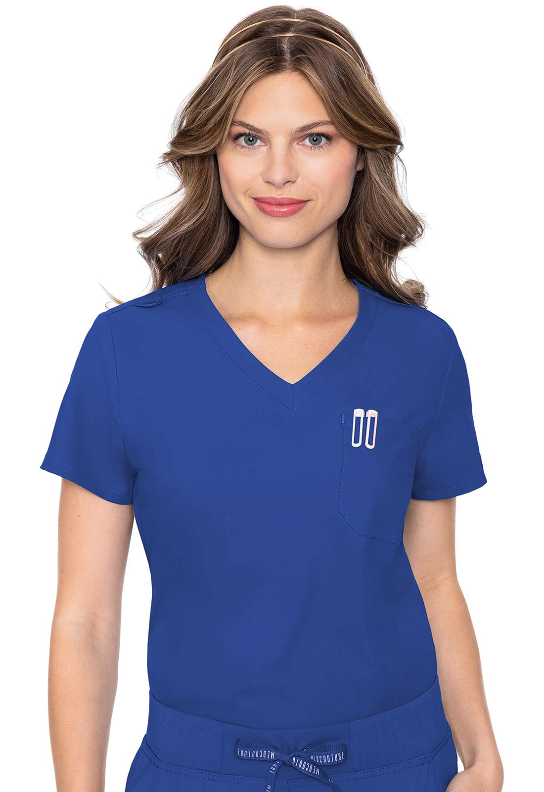 Insight MC2432 Women's One Pocket Tuck-In Scrub Top Royal