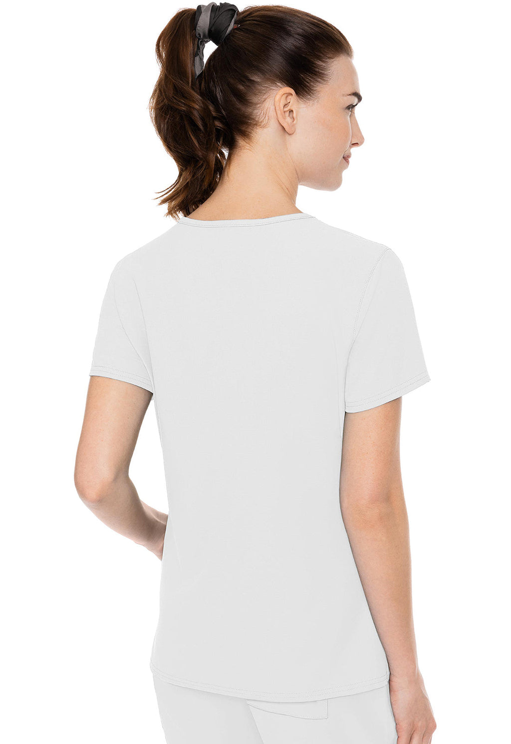 Insight MC2468W Women's Side Pocket Scrub Top White