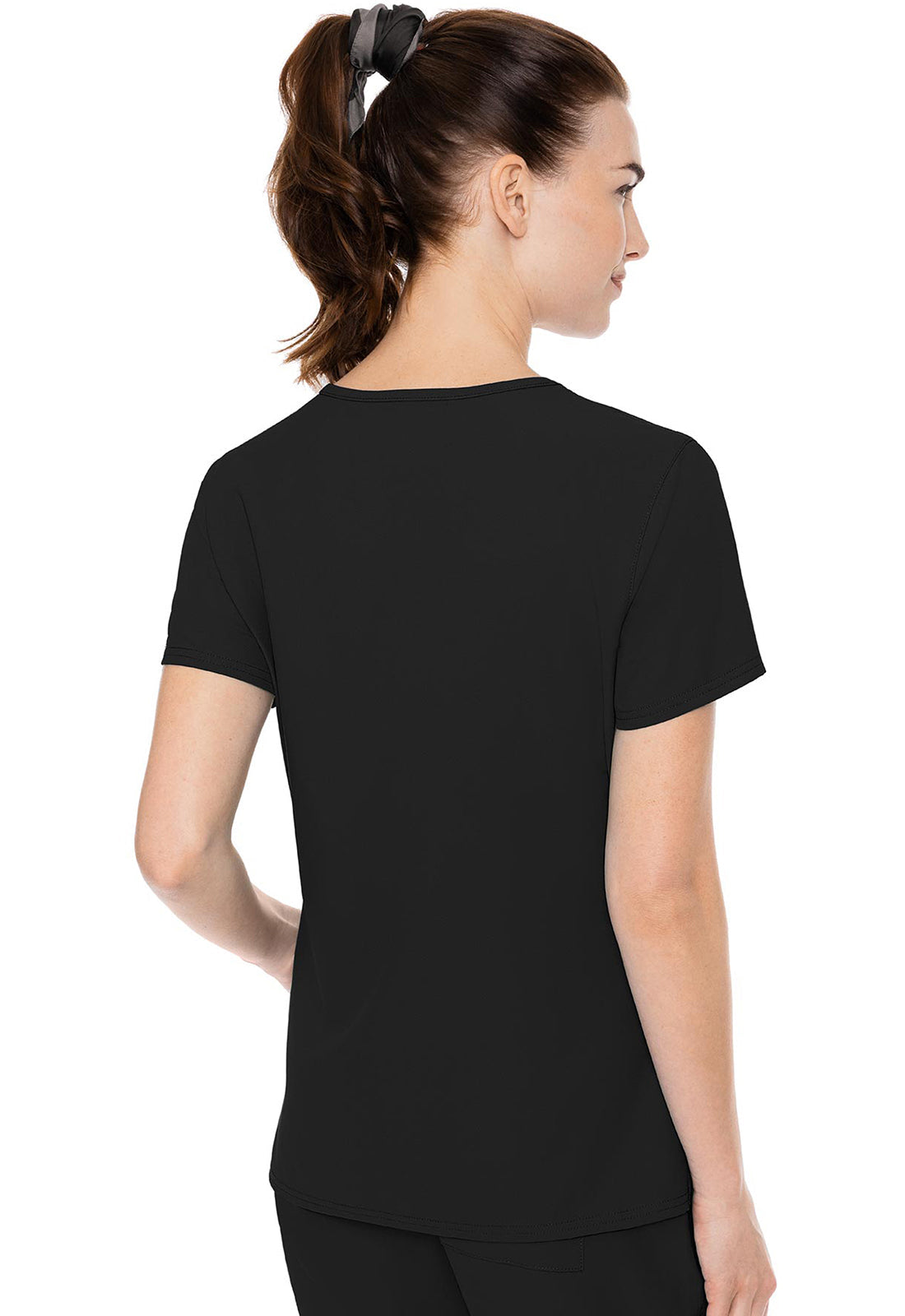 Insight MC2468 Women's Side Pocket Scrub Top Black
