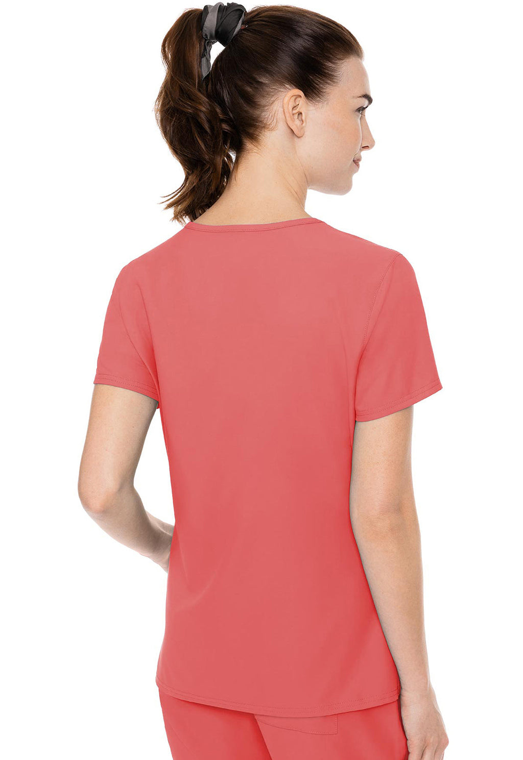 Insight MC2468 Women's Side Pocket Scrub Top Coral