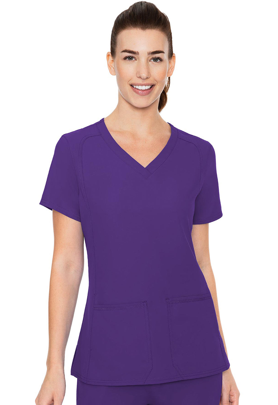 Insight MC2468 Women's Side Pocket Scrub Top Grape