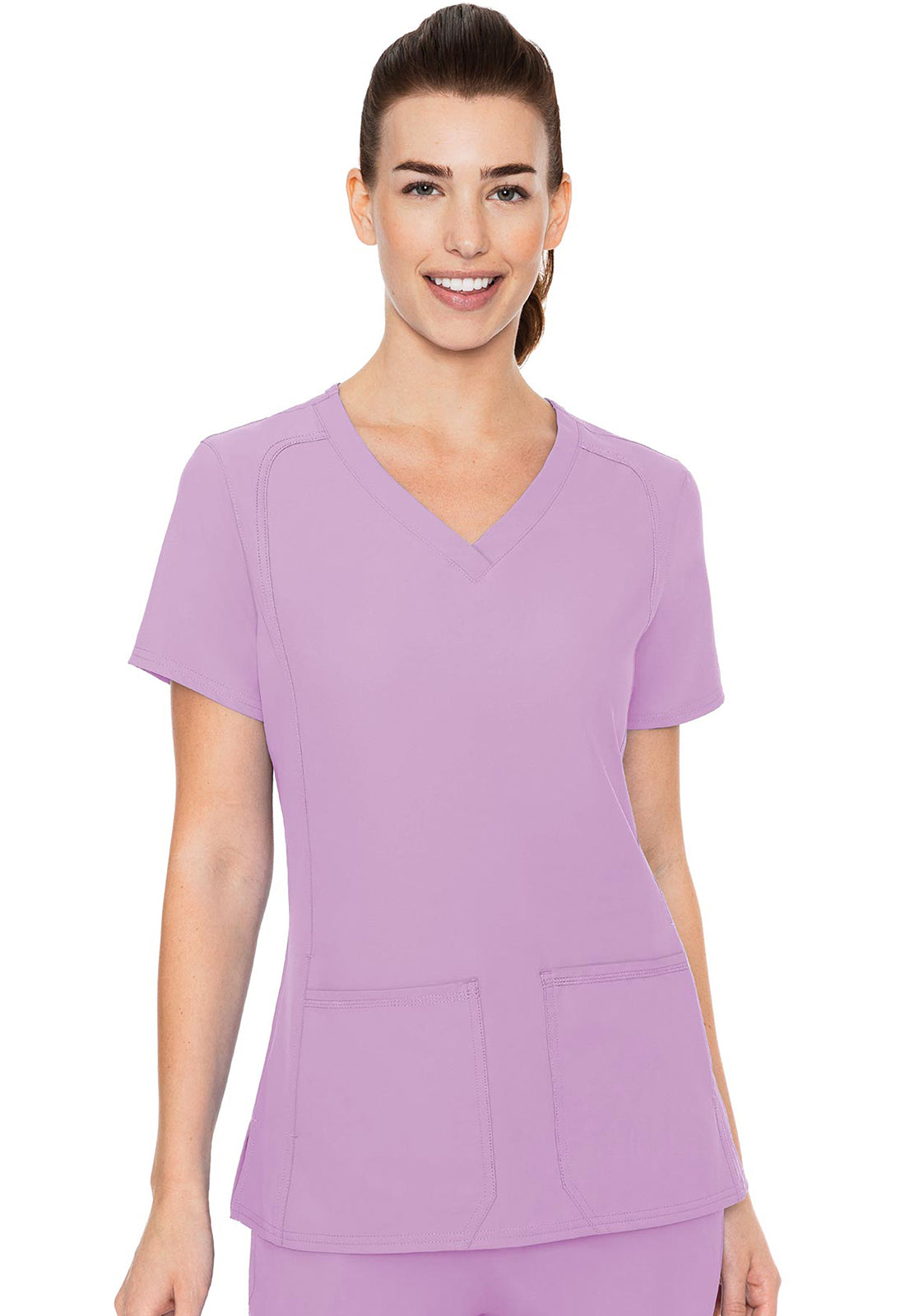 Insight MC2468 Women's Side Pocket Scrub Top Lilac
