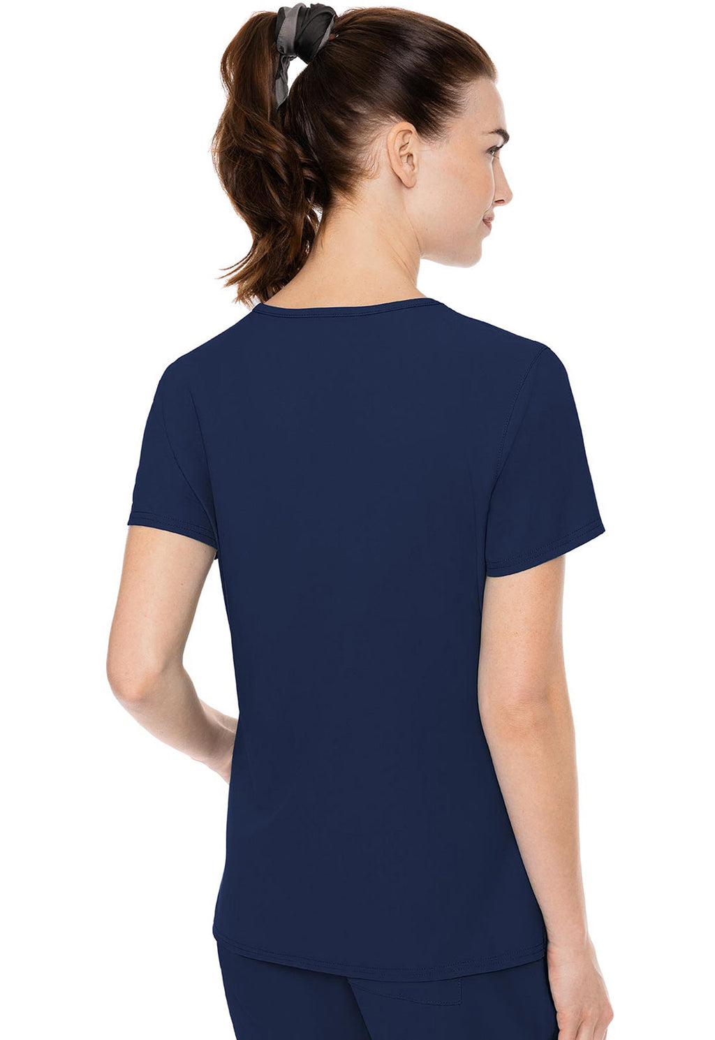 Insight MC2468 Women's Side Pocket Scrub Top Navy