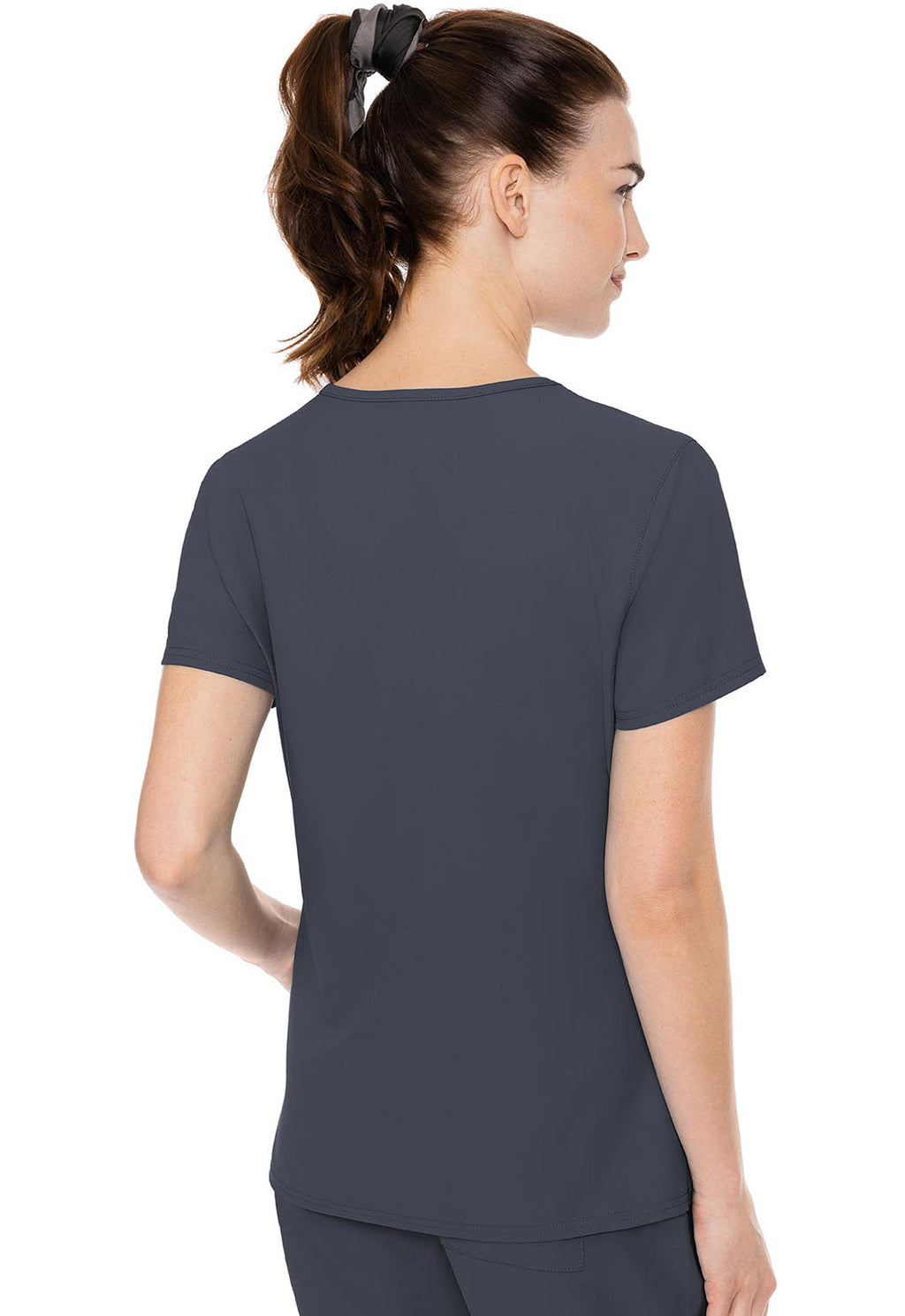 Insight MC2468 Women's Side Pocket Scrub Top Pewter