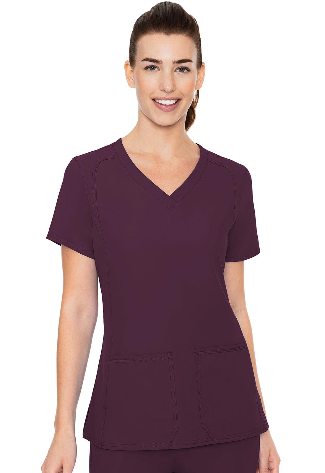 Insight MC2468 Women's Side Pocket Scrub Top Wine