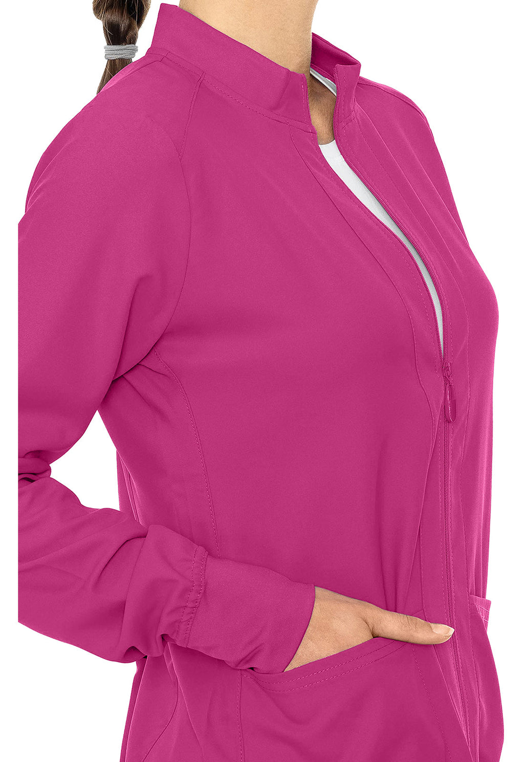 Insight MC2660 Zip Front Warm-Up With Shoulder Yokes Aurora Berryalis