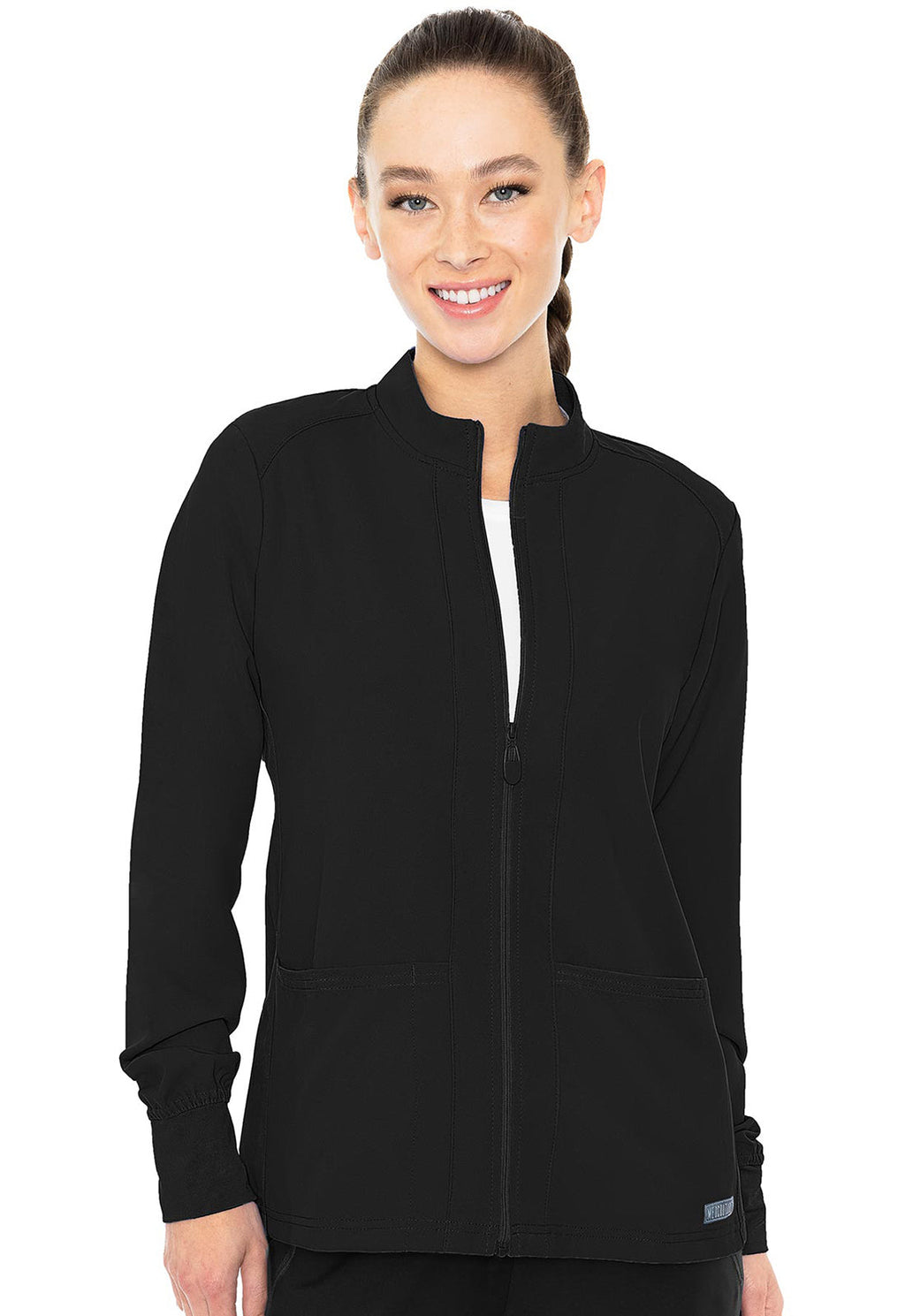 Insight MC2660 Women's Zip Front Warm-Up With Shoulder Yokes Black
