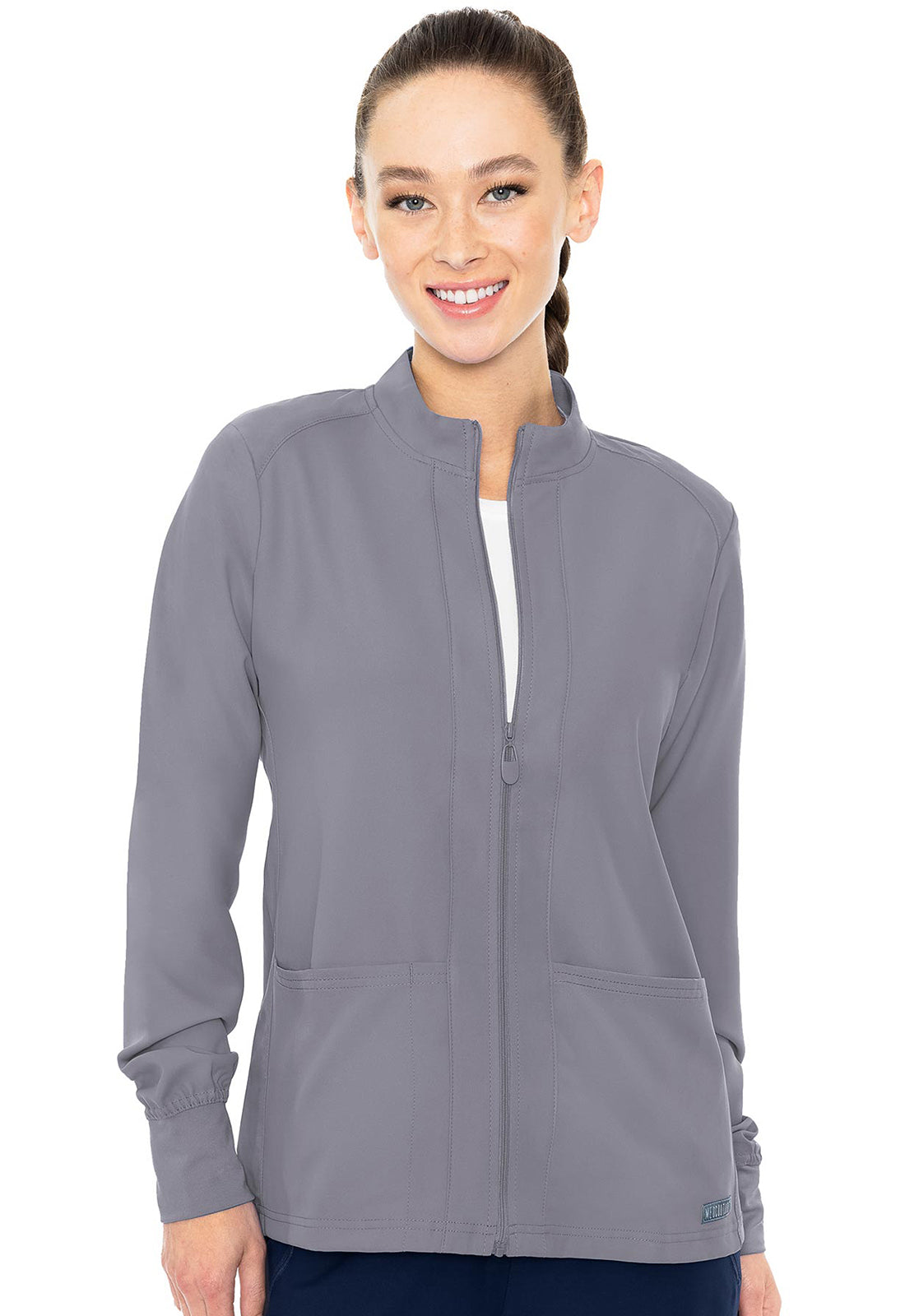 Insight MC2660 Women's Zip Front Warm-Up With Shoulder Yokes Cloud