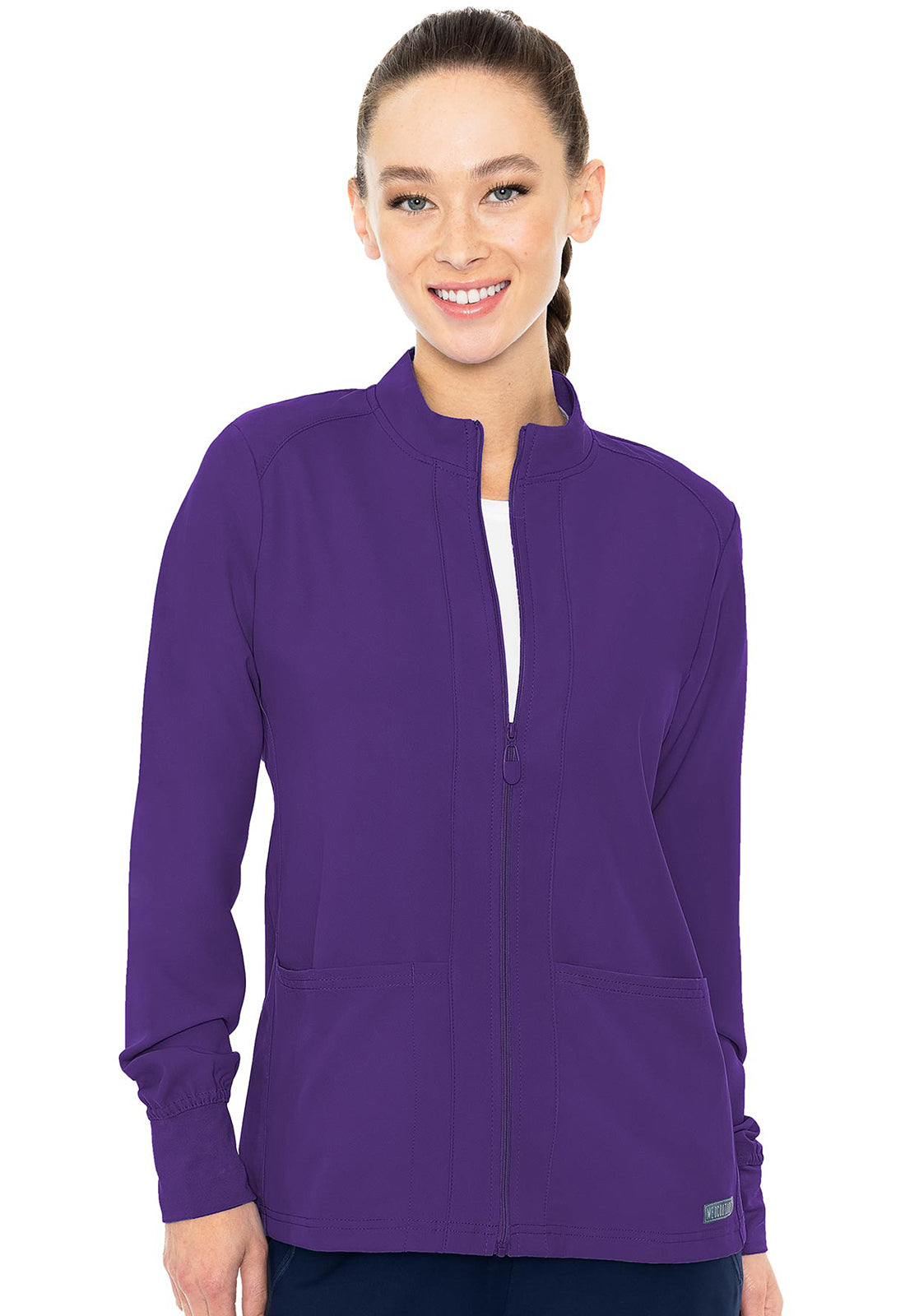 Insight MC2660 Women's Zip Front Warm-Up With Shoulder Yokes Grape