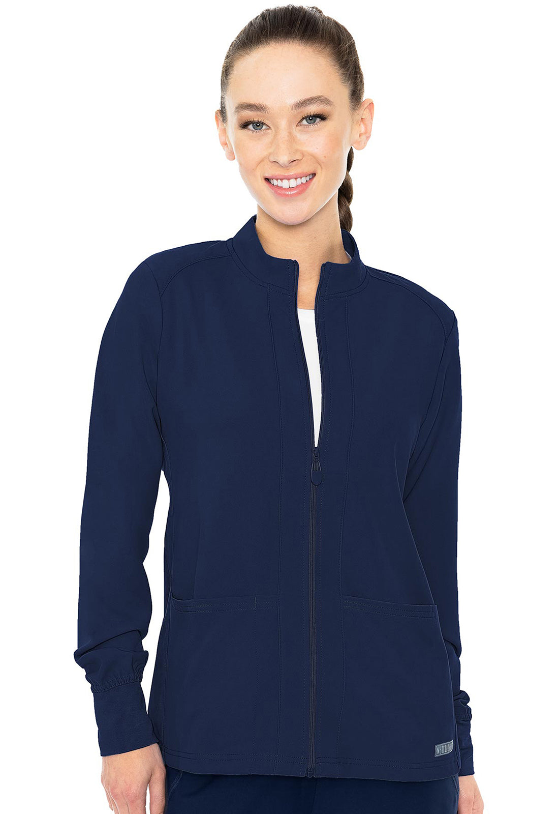 Insight MC2660 Women's Zip Front Warm-Up With Shoulder Yokes Navy