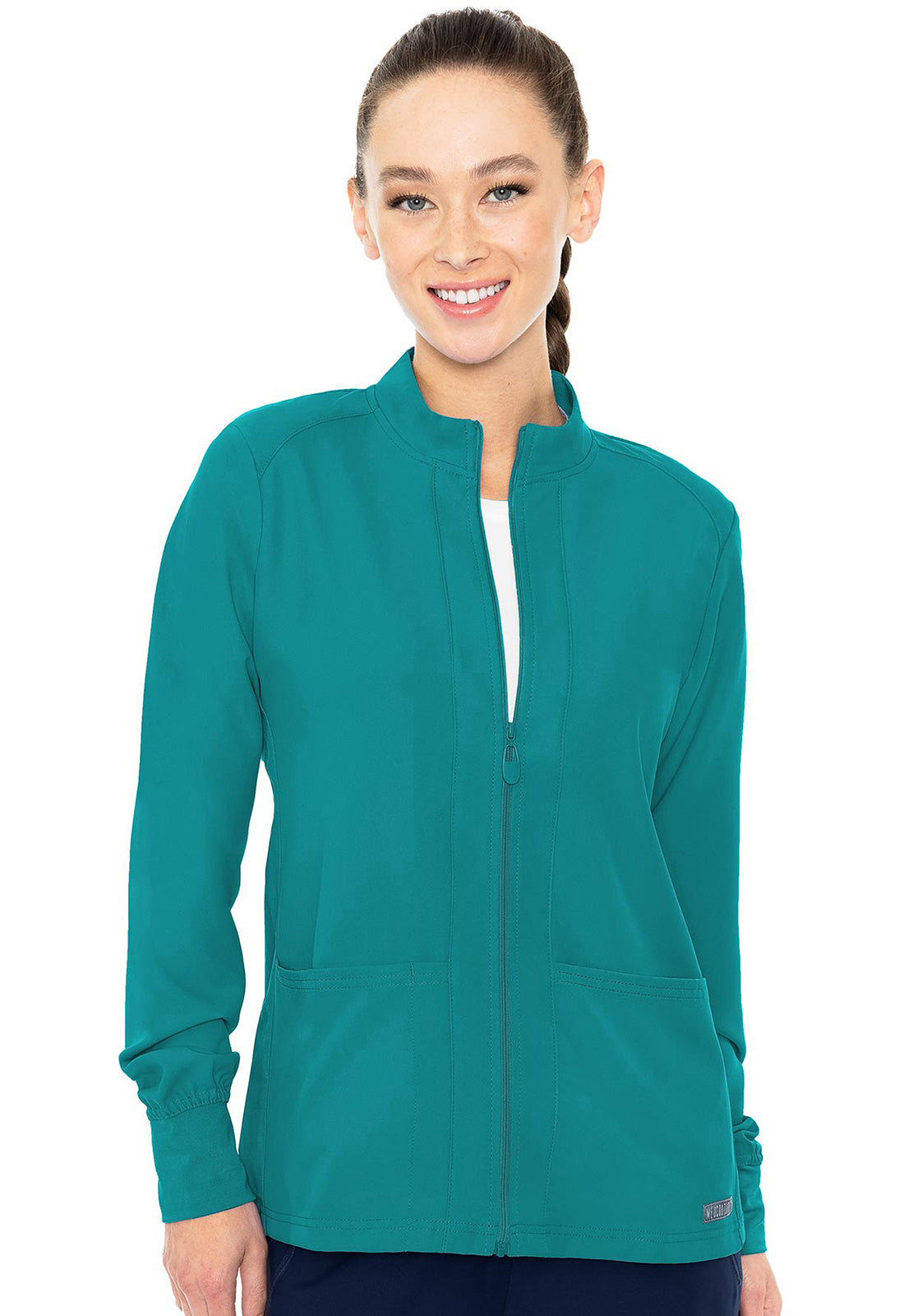 Insight MC2660 Women's Zip Front Warm-Up With Shoulder Yokes Teal