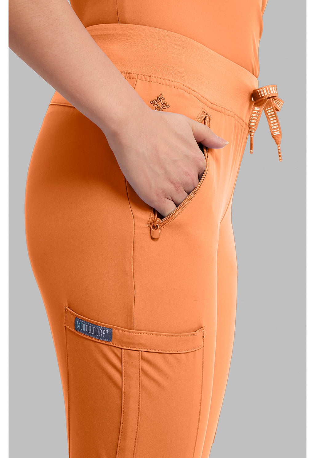 Insight MC2702 Women's Zipper Scrub Pants Papa Don'T Peach