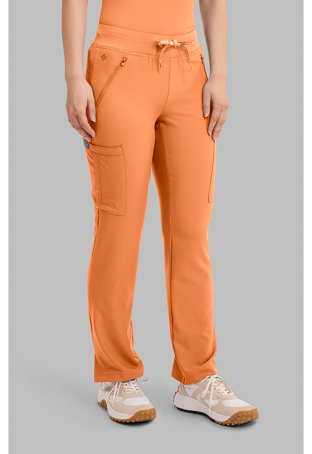 Insight MC2702 Women's Zipper Scrub Pants Papa Don'T Peach