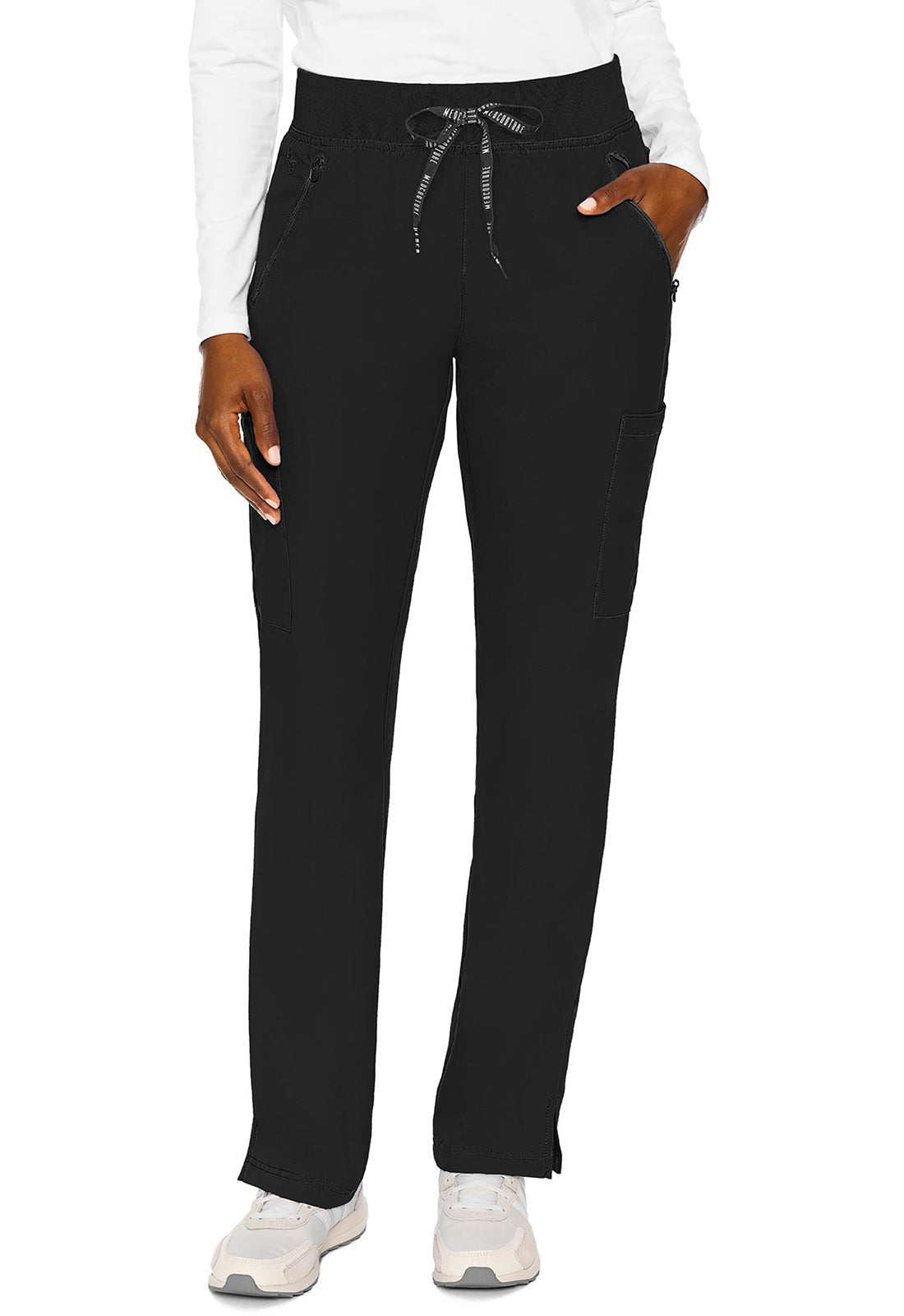 Insight MC2702 Women's Zipper Scrub Pants Black