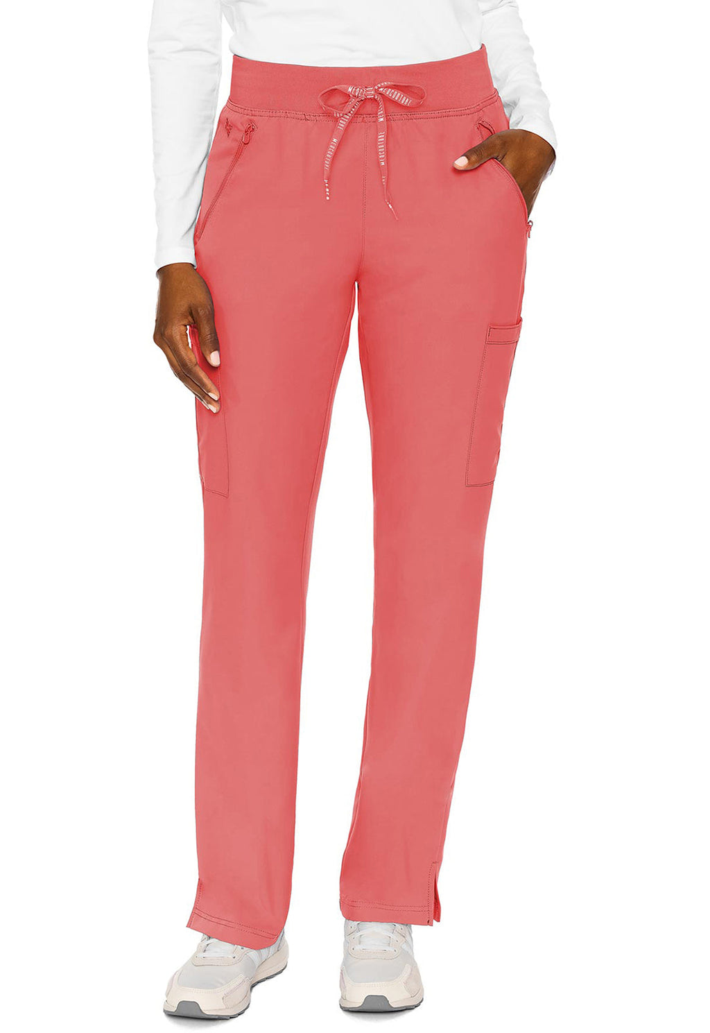 Insight MC2702 Women's Zipper Scrub Pants Coral