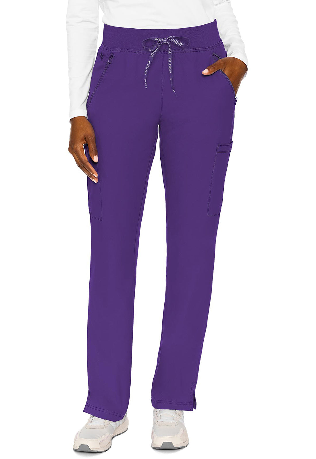 Insight MC2702 Women's Zipper Scrub Pants Grape