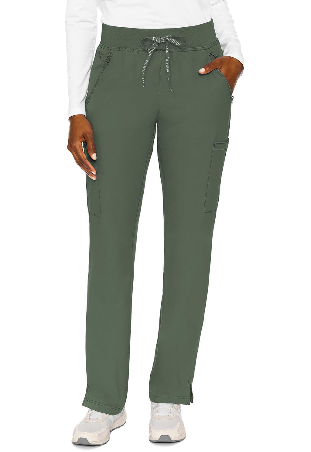 Insight MC2702 Women's Zipper Scrub Pants Olive