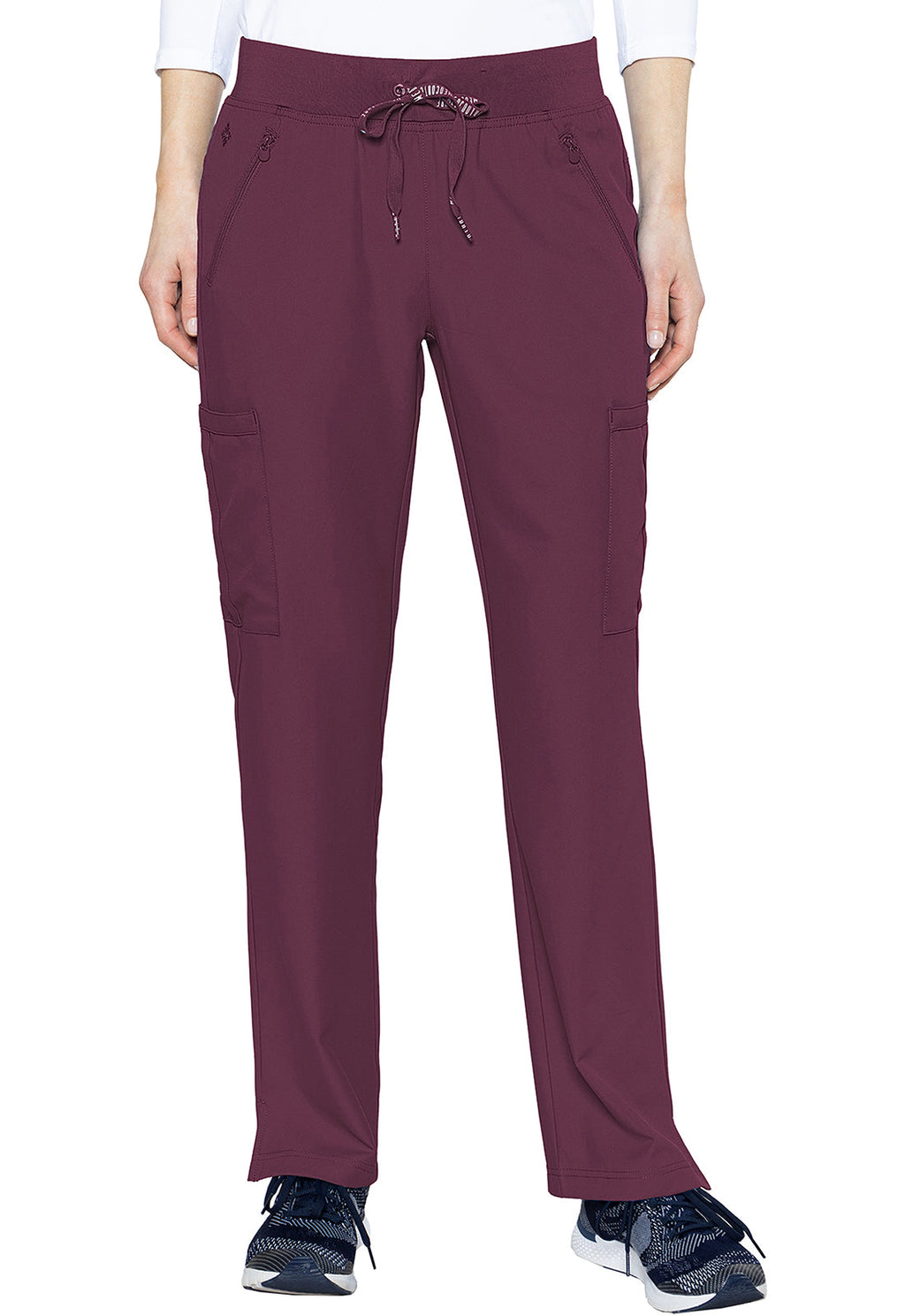 Insight MC2702 Women's Zipper Scrub Pants Wine