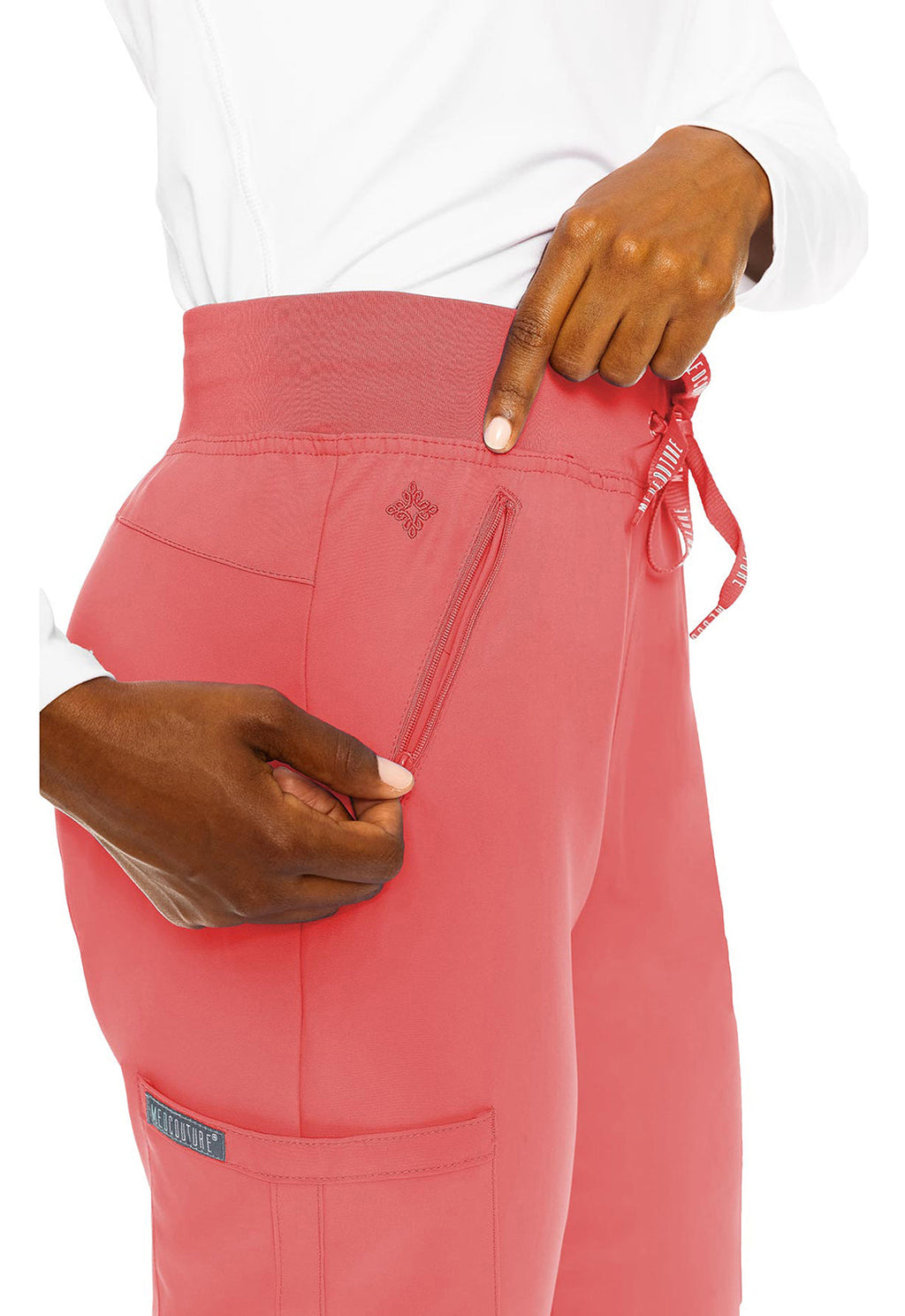 Insight MC2702 Women's Zipper Scrub Pants Coral