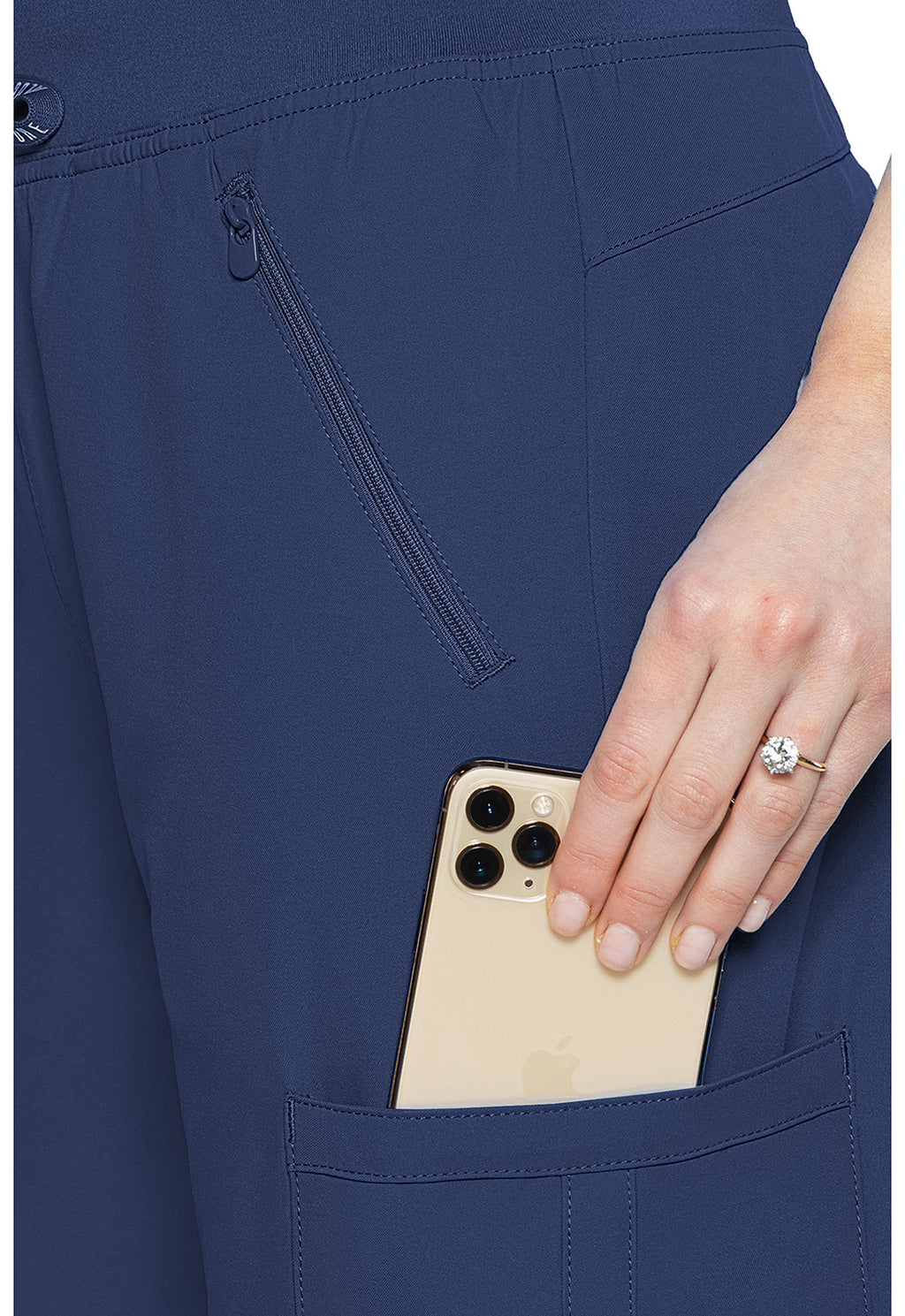 Insight MC2702 Women's Zipper Scrub Pants Navy