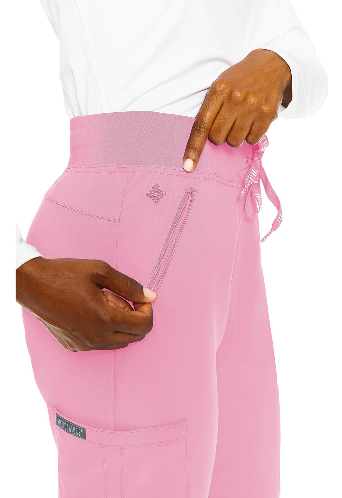 Insight MC2702 Women's Zipper Scrub Pants Taffy Pink