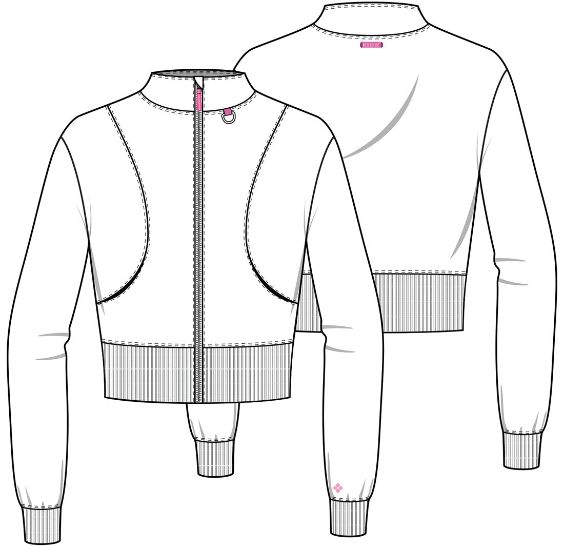 Amp MC303 Women's Women's Cropped Warm Up Jacket Solar Flare