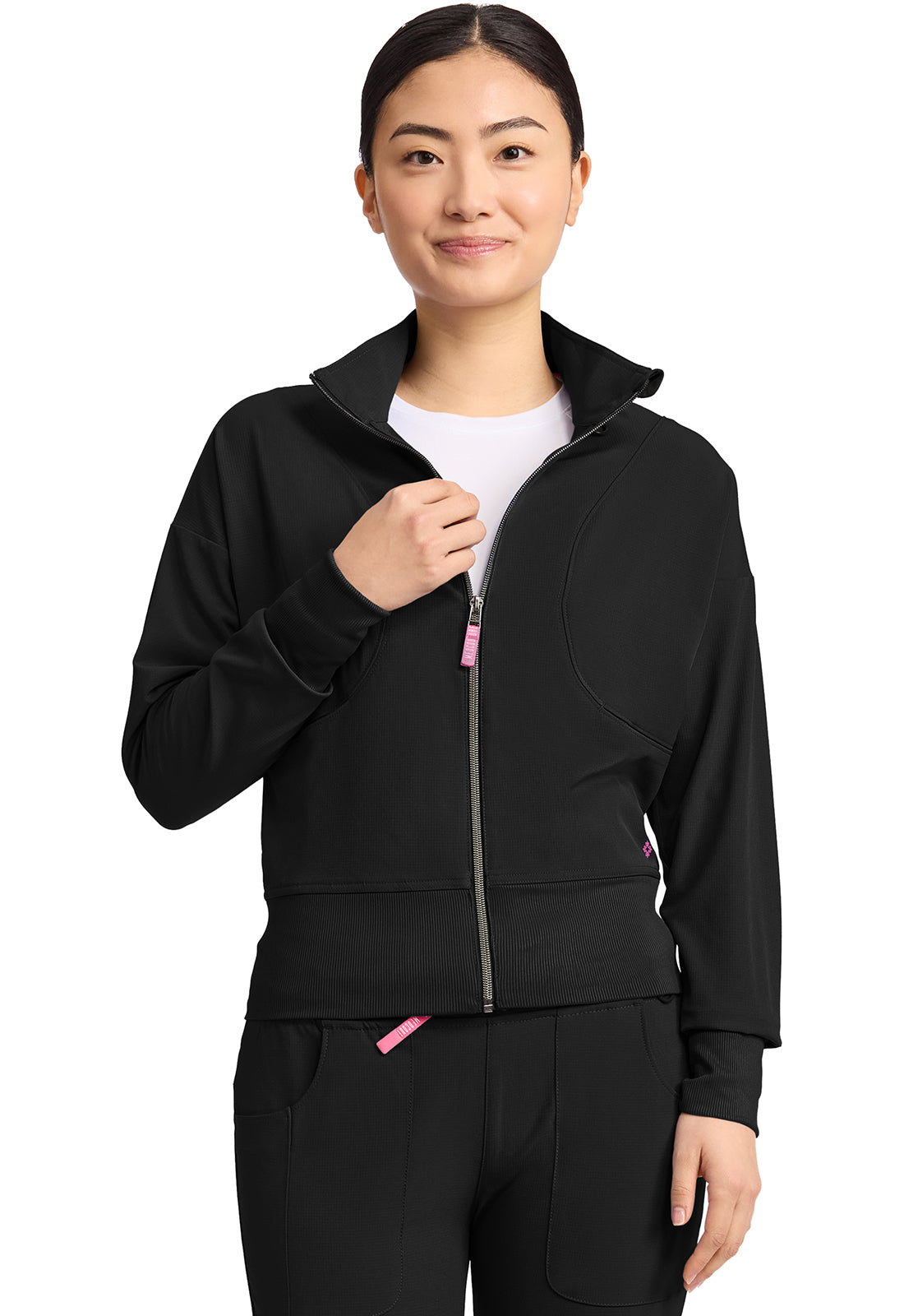 Amp MC303 Women's Cropped Warm Up Jacket Black