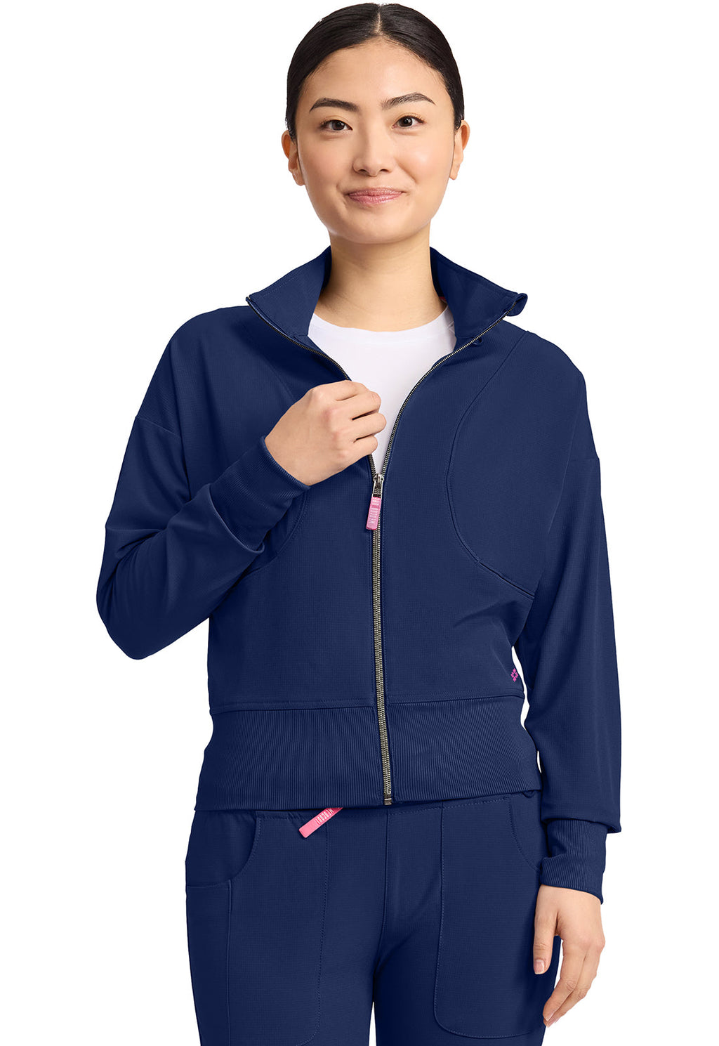 Amp MC303 Women's Cropped Warm Up Jacket Navy