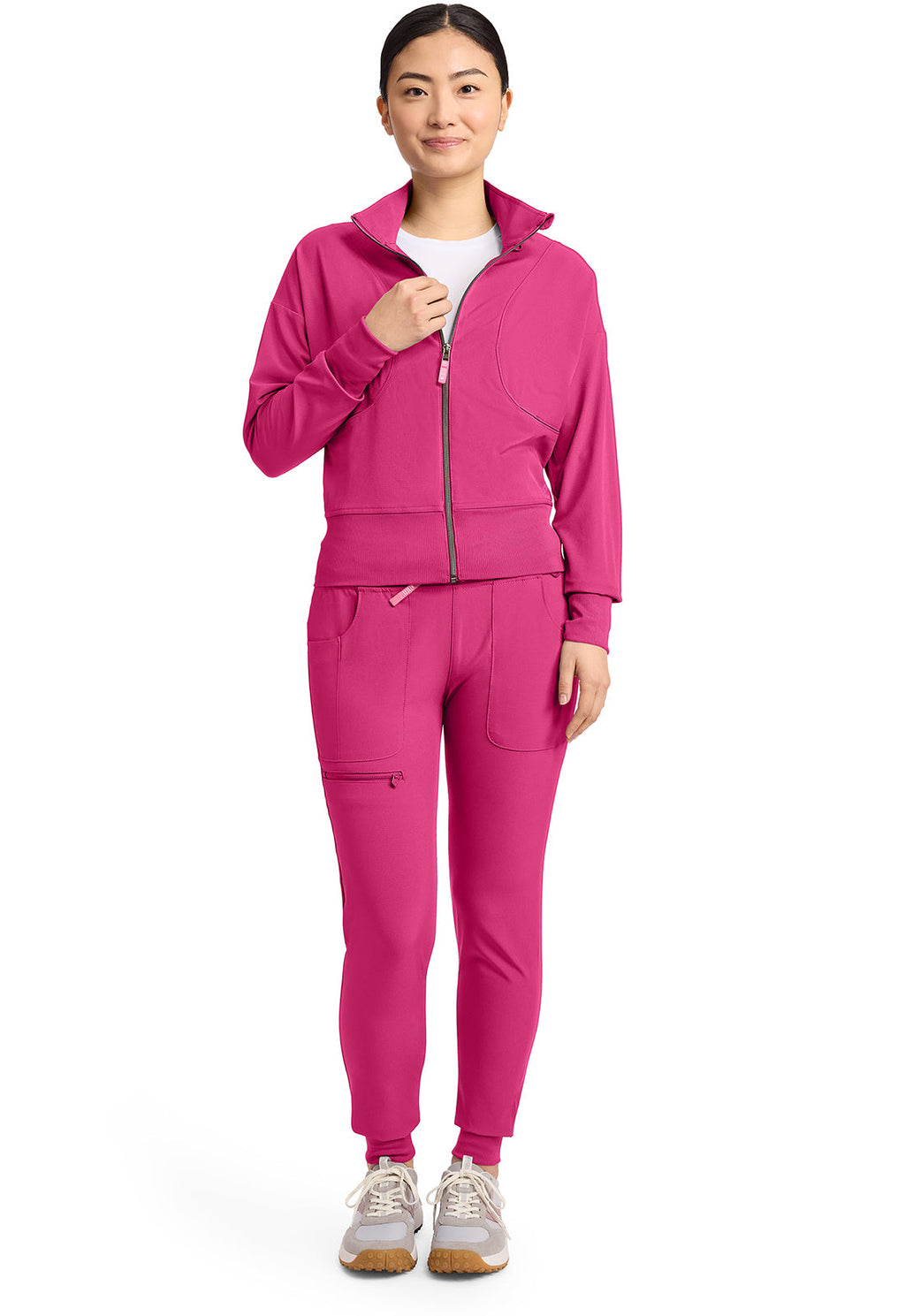 Amp MC303 Women's Cropped Warm Up Jacket Pink Power