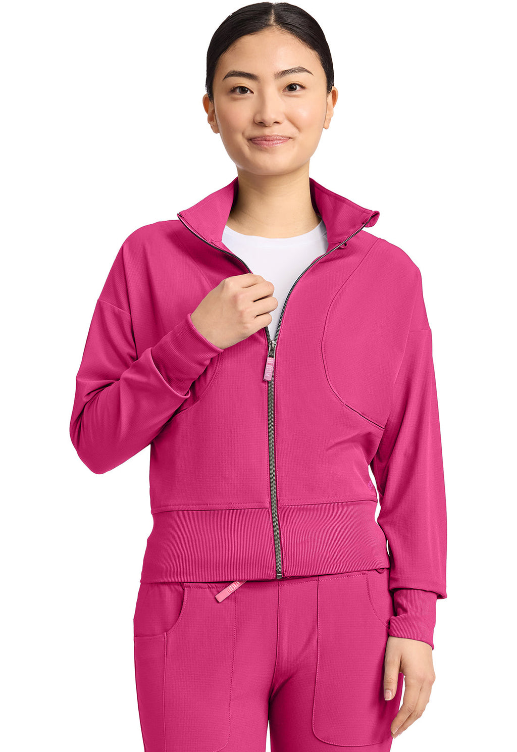 Amp MC303 Women's Cropped Warm Up Jacket Pink Power